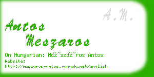 antos meszaros business card